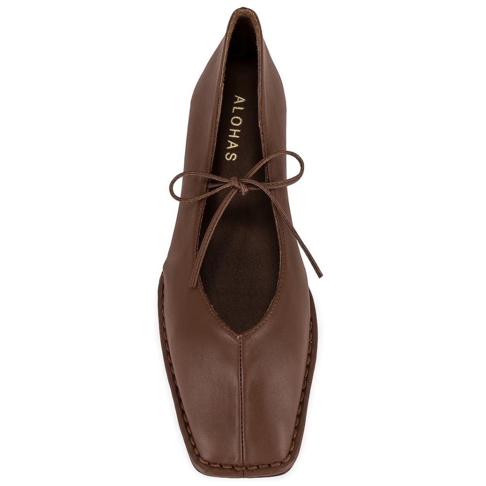 Alohas Brown Sway Flats Size 38